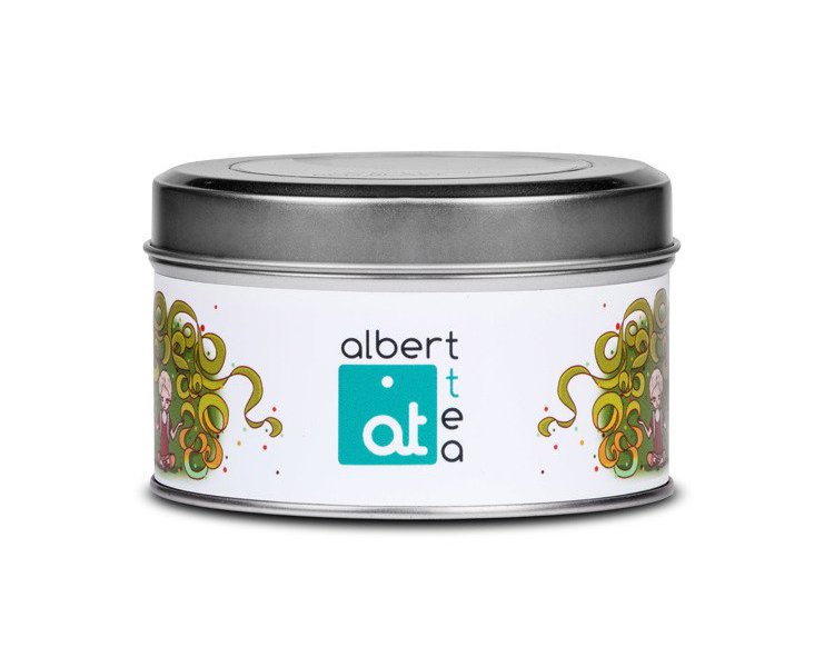 Srebrna puszka herbaty ziołówej Albert Tea Detox 50g