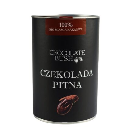 Czarne opakowanie czekolady pitnej 100% miazga kakaowa bio