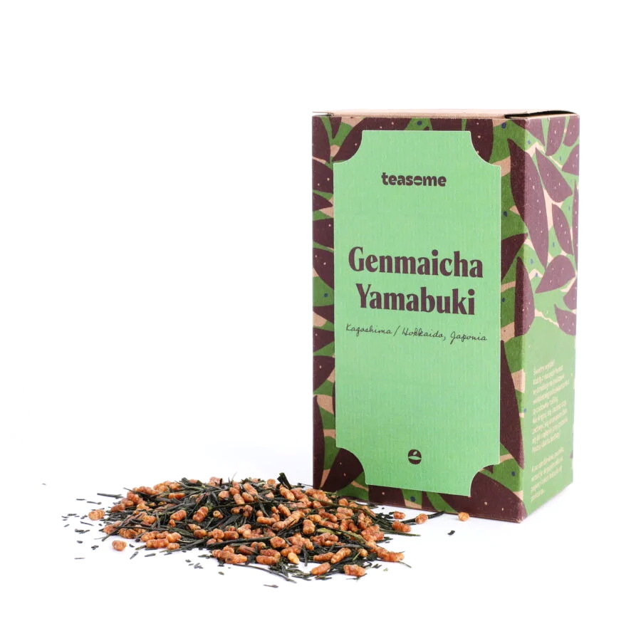 Herbata zielona Genmaicha Yamabuki. Herbata zielona prosto z Japonii, popularna tam i nadająca się do picia na co dzień.